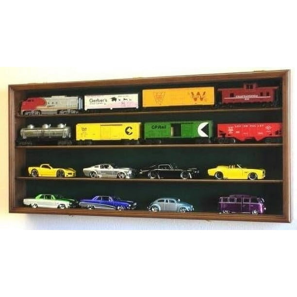 O Scale Train Display Case Wall Rack W/UV Protection Lockable