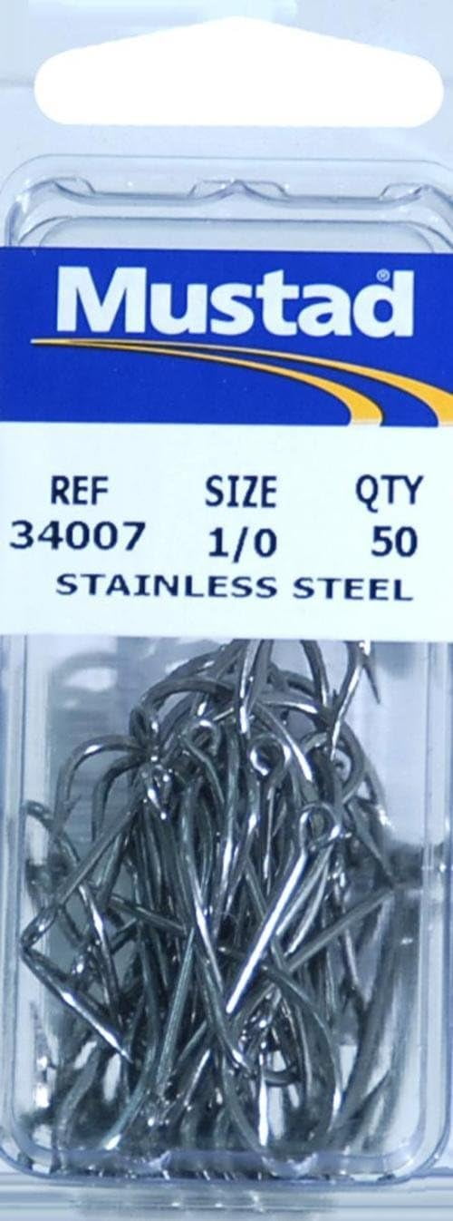 Mustad 34007-SS-2/0-50 O'Shaughnessy Fishing Hooks 50per Box - Walmart.com