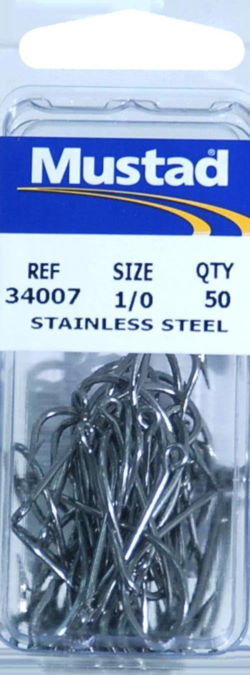 Mustad 34007-SS OShaughnessy 8/0 Stainless Steel Hook