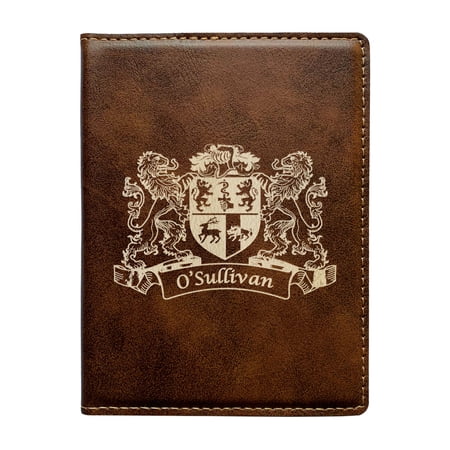 O'Shea Irish Coat of Arms Leather Passport Wallet