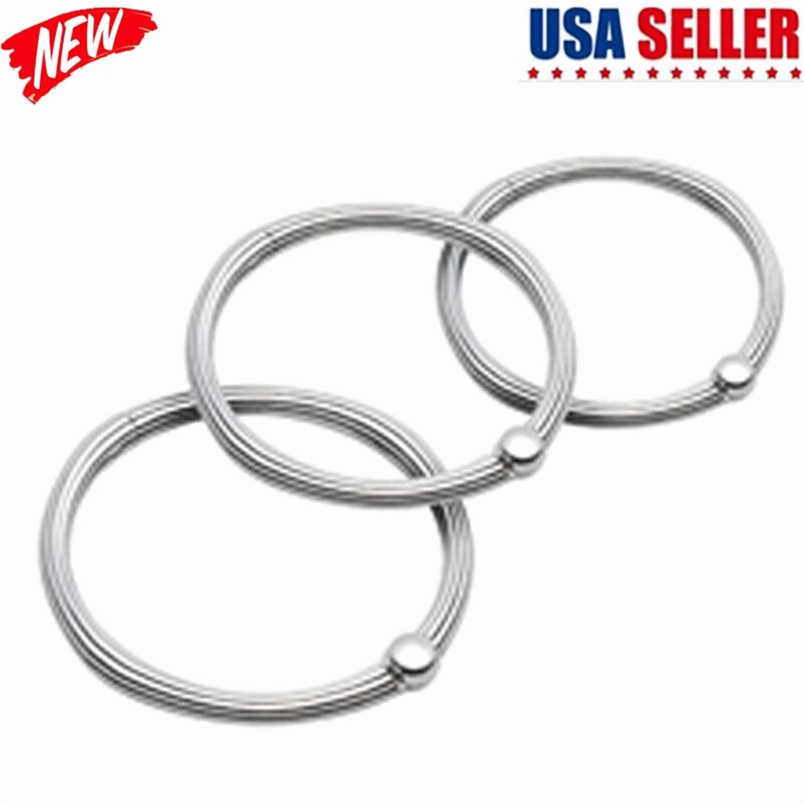 "O" Shower Curtain Hooks In Chrome Durable Long Lasting Mildew Mold-Resistant