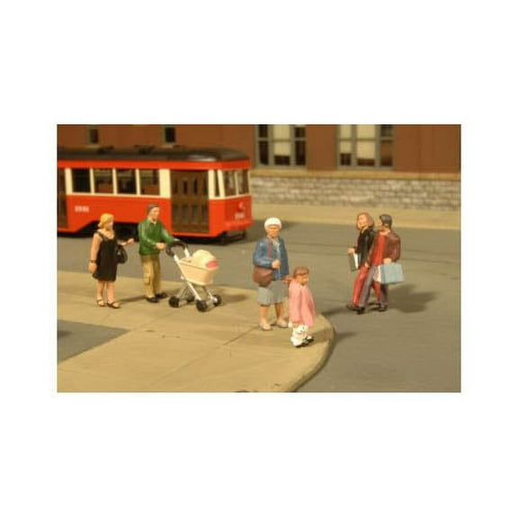 O Strolling Figures Multi-Colored