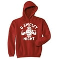 thumbnail image 1 of O Swoley Night Unisex Hoodie Funny Xmas Buff Ripped Santa Claus Joke Hooded Sweatshirt, 1 of 6