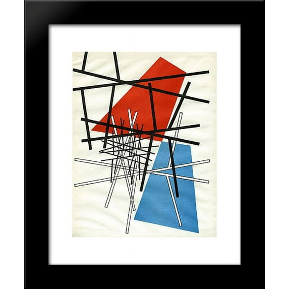 O. T.(Croisement de droites, plans) 20x24 Framed Art Print by Sophie Taeuber-Arp