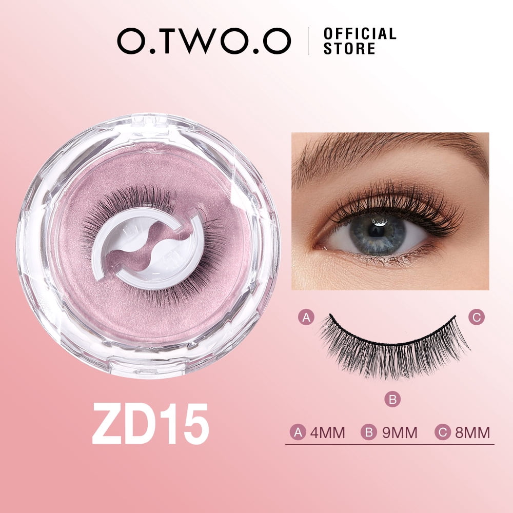O.TW O new self-adhesive false eyelashes single pair repeatable glue ...