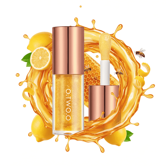 O.TWO.O Hydrating Lip Oil Gloss – Moisturizing Lip Care for Women, Glossy Finish, Honey