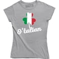 thumbnail image 1 of O'Talian Italy Irish Shamrock Flag St Patrick's Day Women's T-Shirt, 1 of 4