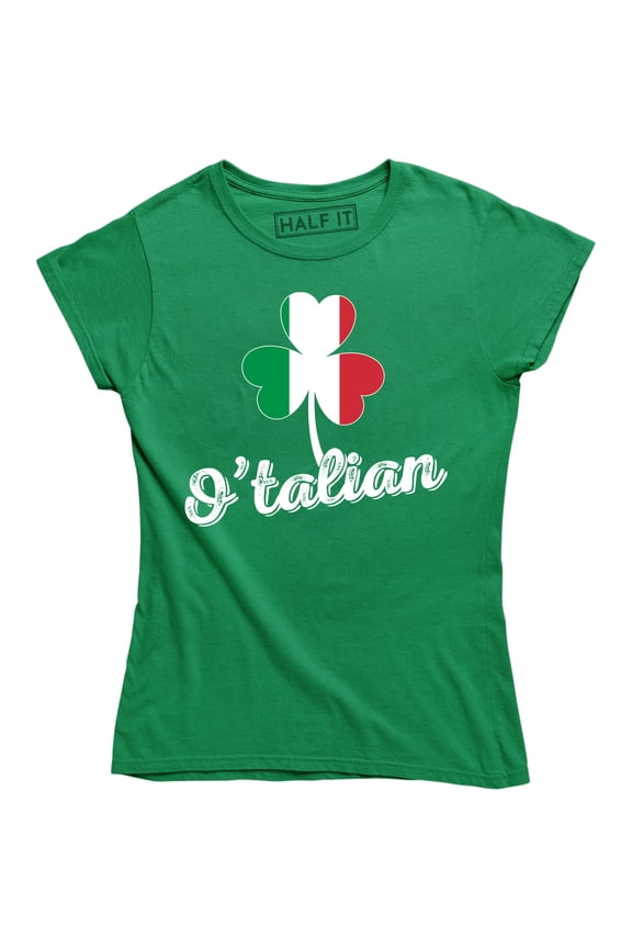 O'Talian Italy Irish Shamrock Flag St Patrick's Day Women's T-Shirt