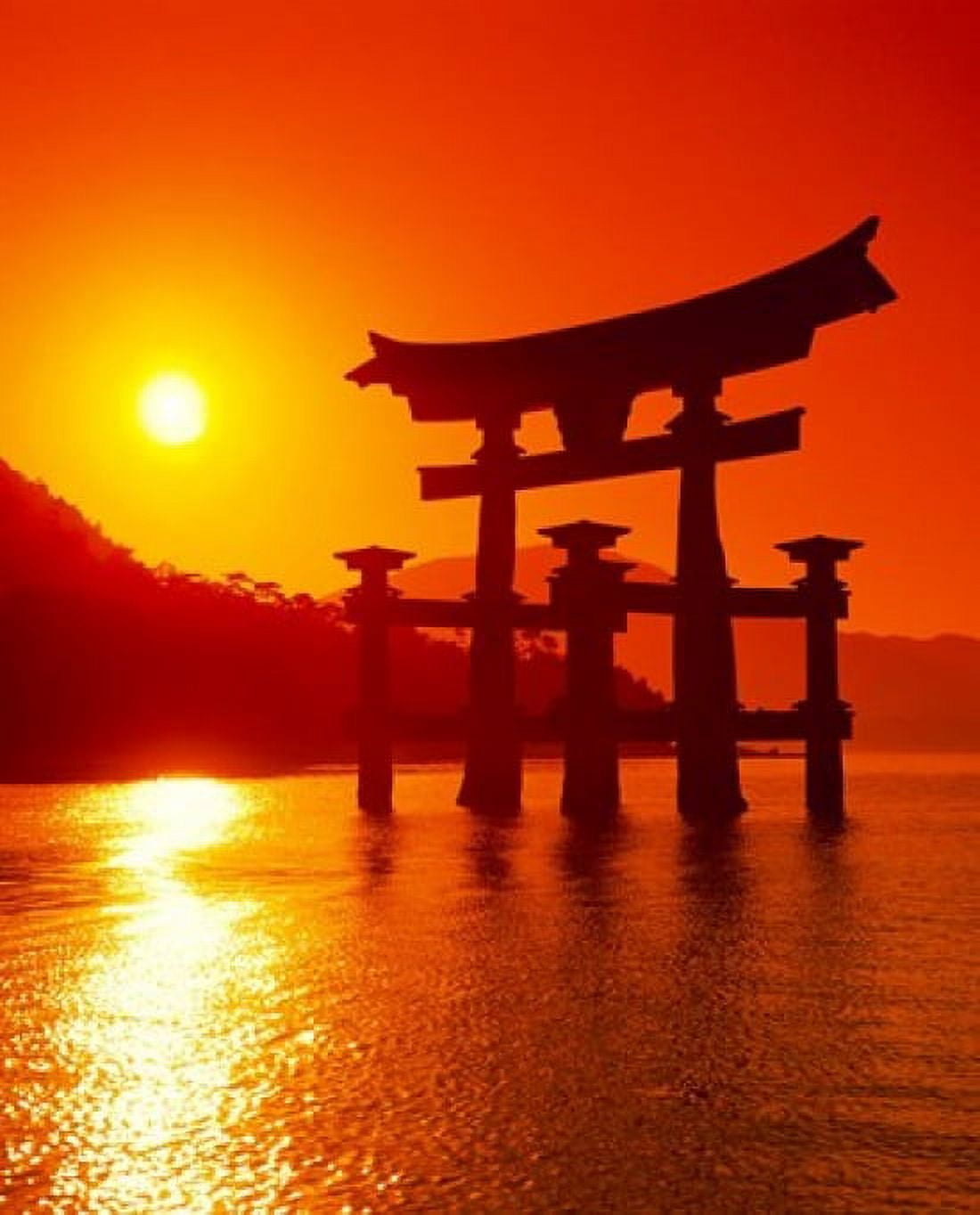 O-Torii Gate Itsukushima Shrine Miyajima Japan Canvas Art - Paul Thompson DanitaDelimont (22 x 27)