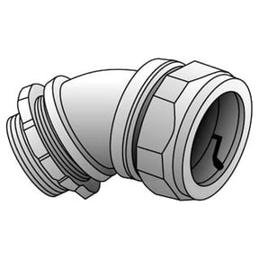 O-Z/Gedney 8-E-450, EMT Connector, 1/2""45 Comp Conn, 1 PC