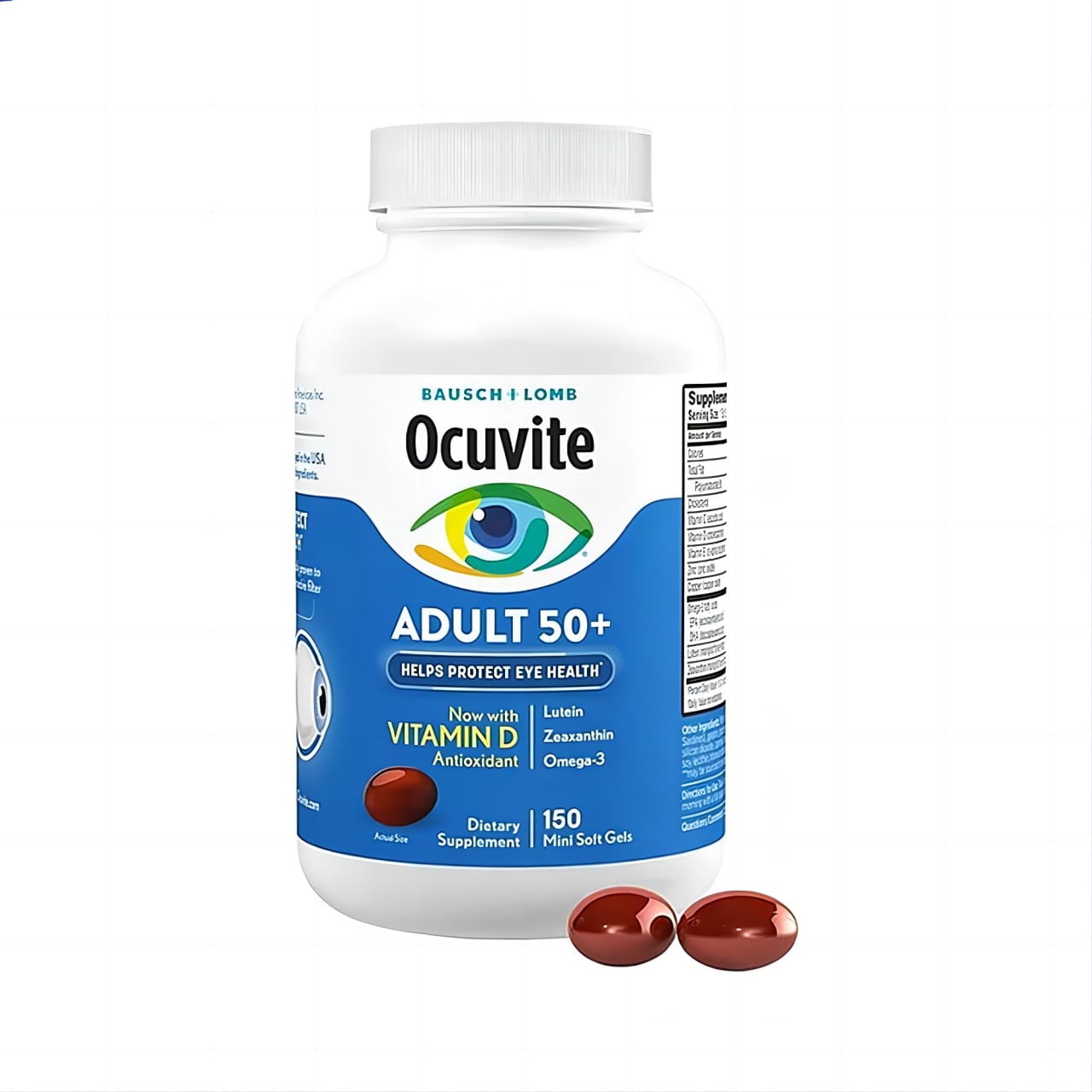 Ocuvite Adult 50+ Eye Health Supplement, Formulated with Lutein, for