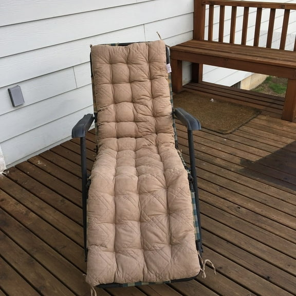 O'fit Quilted Micro Suede Bench Long Chair Cushion Pads
