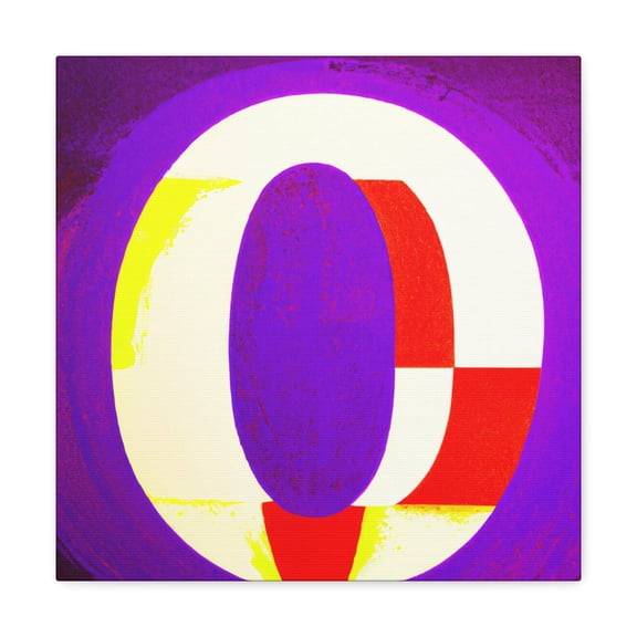 O in Op-Art Style - Canvas