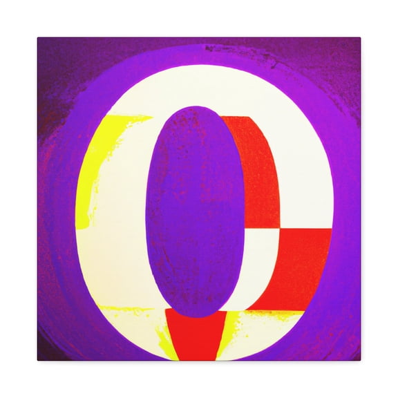 O in Op-Art Style - Canvas