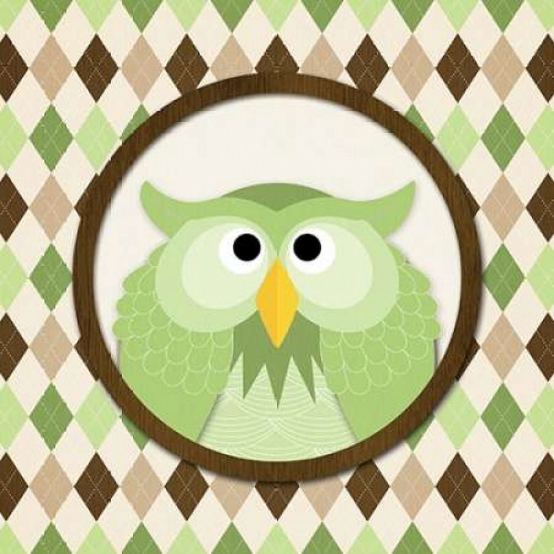 O is for Owl III Canvas Art - N Harbick (24 x 24)