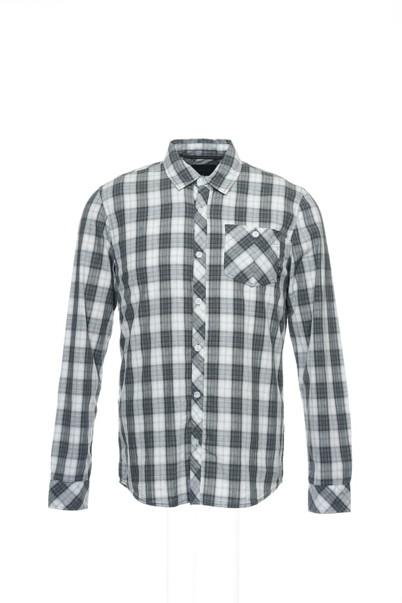 'Ellison' Gray Plaid Button Down Shirt Sport , Size Small