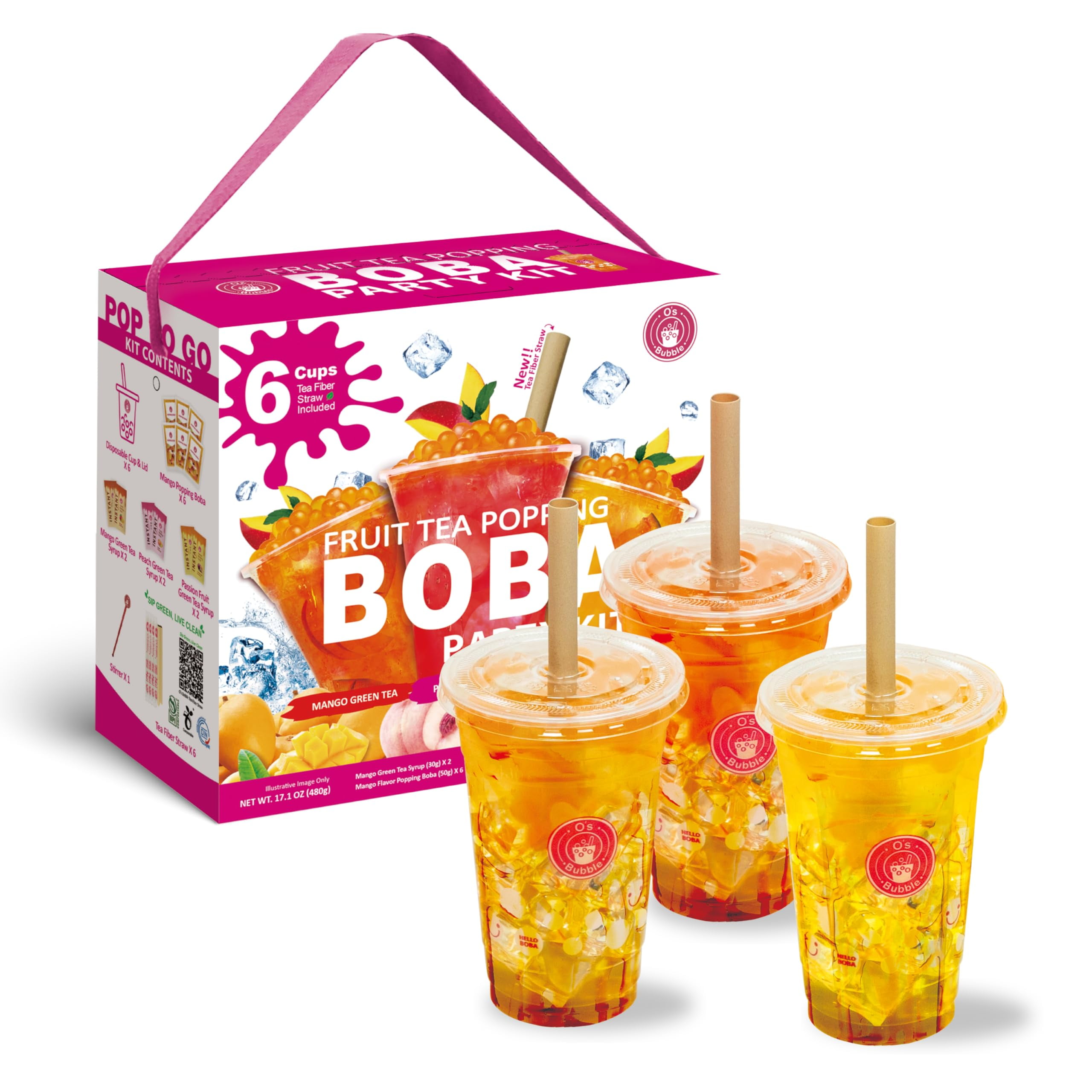 O's Bubble Boba Tea Kit - 6 Servings Bubble Tea Kit