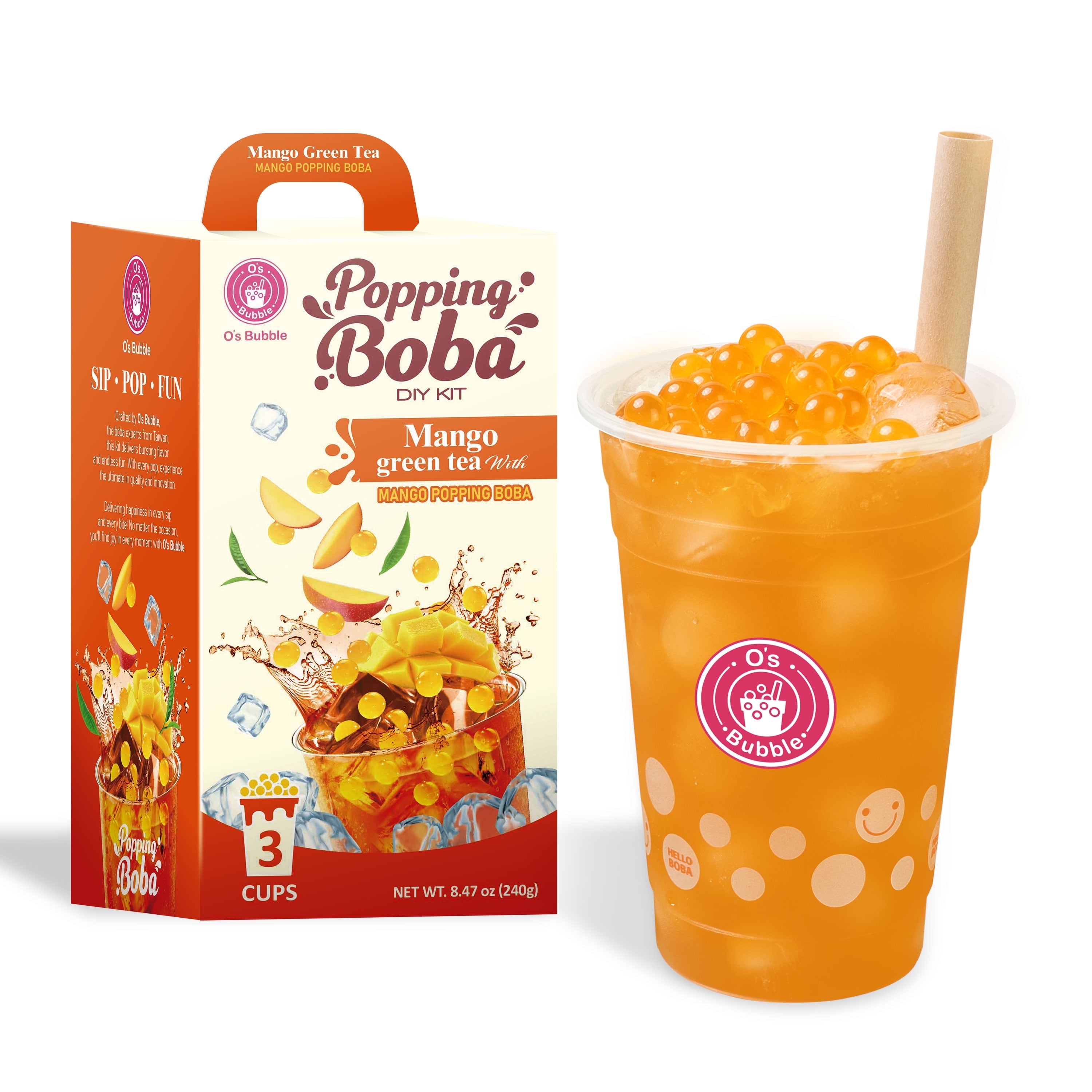 Walmart discount codes: Walmart Black Friday Deals 2025 - O’s Bubble Popping Boba DIY Kit – 3 servings – Refreshing Mango Green Tea with Juicy Mango Popping Boba