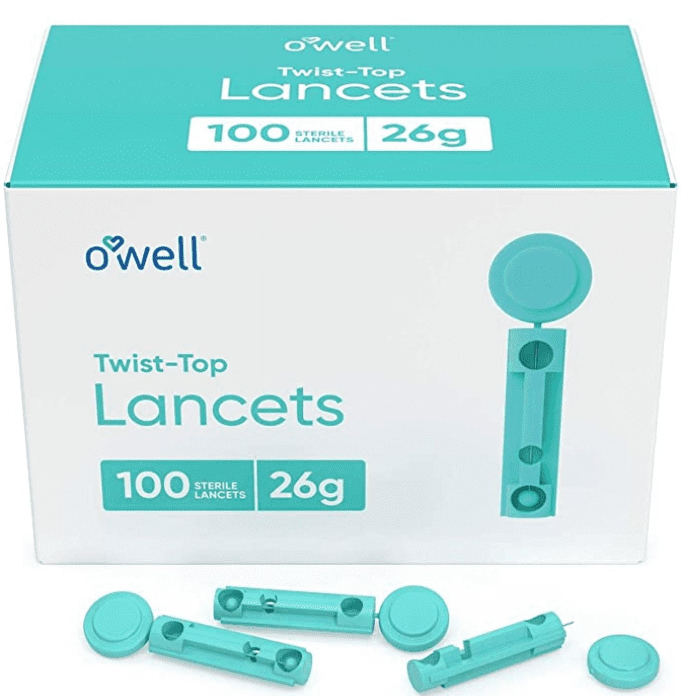 O'well Blood Glucose Lancets, 100 Count (26 Gauge)