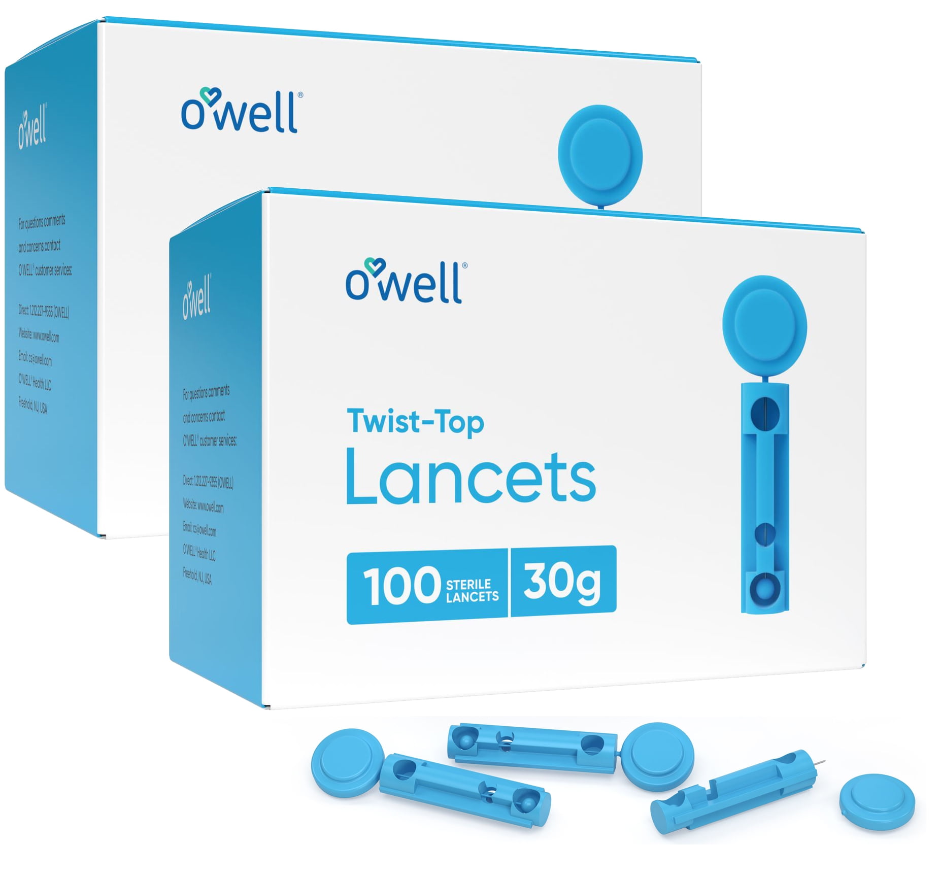 O'well Blood Glucose Lancets, 200 Count (30 Gauge)