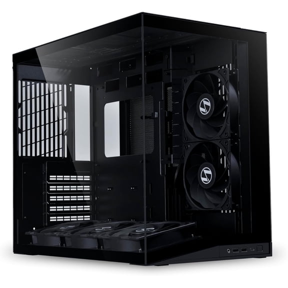 O11D MINI V2 Flow | Compact ATX Mid-Tower Airflow Computer Case Panoramic View High-Performance Includes 5 x 120mm Reverse Blade Fans Cable Management Black (O11DMIV2FX)