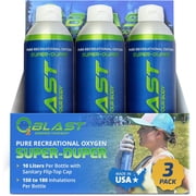 O2 Blast  Pure Oxygen for Energy, Recovery & Performance - 10-Liter Can with Sanitary Flip Top Cap, Pack of 3