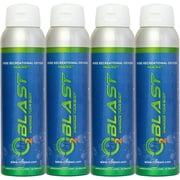 O2 Blast  Pure Oxygen for Energy, Recovery & Performance - 4-Liter Can with Sanitary Flip Top Cap, Pack of 4