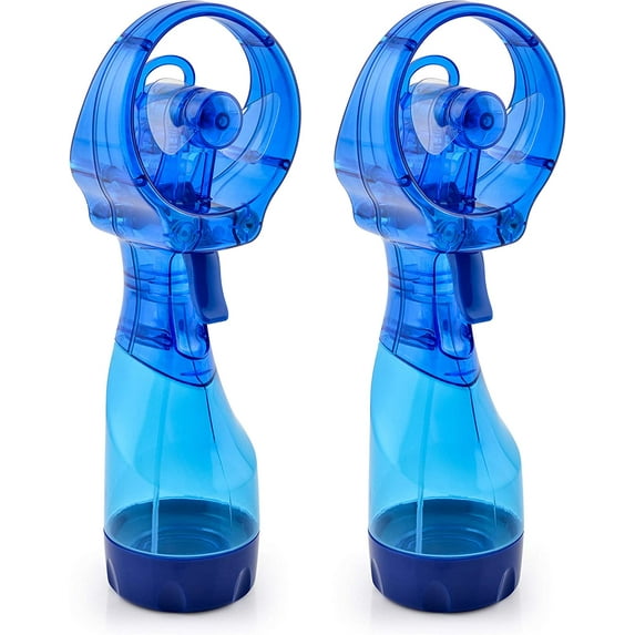 O2COOL 3.5 inch Battery Powered Misting Fan for Personal Cooling (2 Pack) - Dark Blue
