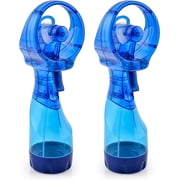 O2COOL 3.5 inch Battery Powered Misting Fan for Personal Cooling 2 Pack - Dark Blue