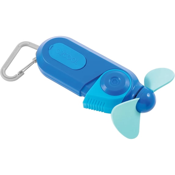 O2Cool Pocket Sport Misting Fan Blue with battery