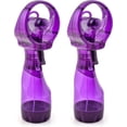 thumbnail image 1 of O2COOL 3.5 inch Battery Powered Misting Fan for Personal Cooling (2 Pack) - Purple, 1 of 5