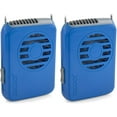 thumbnail image 1 of O2COOL 3.5 inch Deluxe Personal Battery Powered Necklace Fan for Cooling (2 Pack) - Dark Blue, 1 of 6