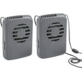 thumbnail image 1 of O2COOL 3.5 inch Deluxe Personal Battery Powered Necklace Fan for Cooling (2 Pack) - Gray, 1 of 6