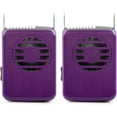 thumbnail image 1 of O2COOL 3.5 inch Deluxe Personal Battery Powered Necklace Fan for Cooling (2 Pack) - Purple, 1 of 6