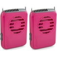 thumbnail image 1 of O2COOL 3.5 inch Deluxe Personal Battery Powered Necklace Fan for Cooling (2 Pack) - Raspberry, 1 of 6
