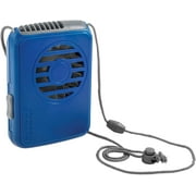 O2COOL 3.5 inch Deluxe Personal Battery Powered Necklace Fan for Cooling - Dark Blue