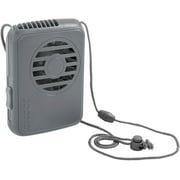 O2COOL 3.5 inch Deluxe Personal Battery Powered Necklace Fan for Cooling - Gray