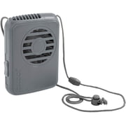 O2COOL 3.5 inch Deluxe Personal Battery Powered Necklace Fan for Cooling - Gray
