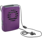 O2COOL 3.5 inch Deluxe Personal Battery Powered Necklace Fan for Cooling - Purple