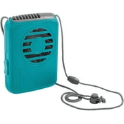 O2COOL 3.5 inch Deluxe Personal Battery Powered Necklace Fan for Cooling - Teal