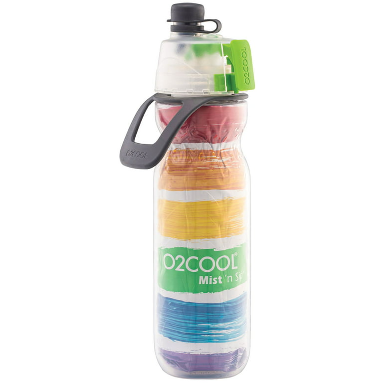 O2COOL Arcticsqueeze® Insulated Mist 'N Sip® Squeeze 20 oz., 2-in-1 Mist 'N  Sip® Function, Double-Wall Insulation, Water Bottle, Misting Water Bottle, No  Leak Water Bottle, No Sweat Water Bottle 