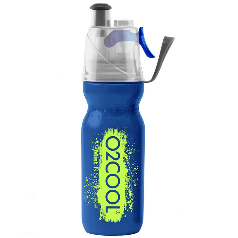 O2COOL Arcticsqueeze® Mist 'N Sip® Squeeze 20 oz., 2-in-1 Mist 'N Sip®  Function, Water Bottle, Misting Water Bottle, No Leak Water Bottle 