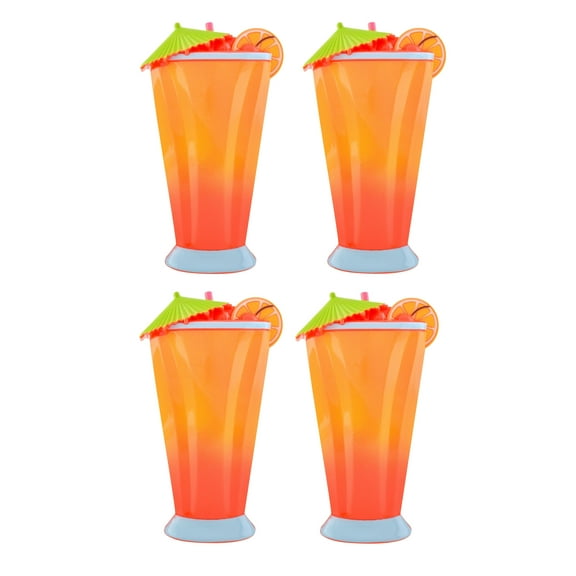 O2COOL Boca Beach Towel Clips - Caribbean Cocktail, 2 Pack (4 Clips)