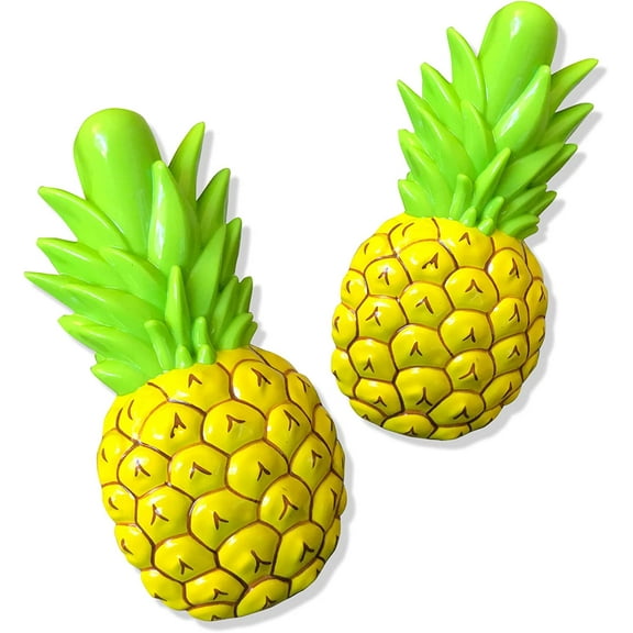 O2COOL Boca Plastic Beach Towel Clips - Yellow Pineapple Shape (2 Clips)