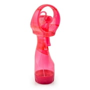 O2COOL Deluxe Handheld Battery Powered Water Misting Fan Pink - New 3.7 inch by 10.6 inch