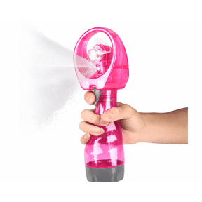 O2COOL Deluxe Handheld Battery Powered Water Misting Fan Pink - New 3.7 inch by 10.6 inch