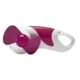 thumbnail image 1 of O2COOL Handheld Fan, Built-in Light, Handheld, Bedroom/Living Room Use, Raspberry, 1 of 1