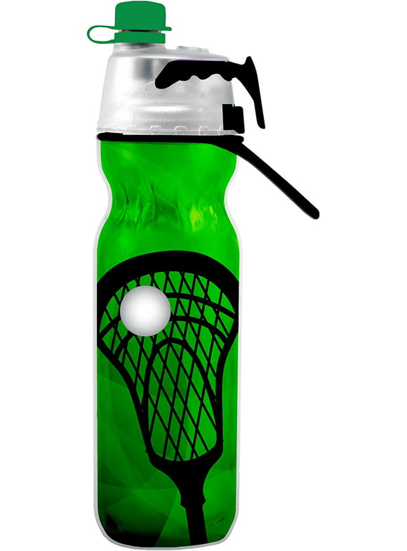 O2COOL Mist N' Sip 20 fl oz No Leak Pull Top Sprout Sports Water Bottle, Single, Lacrosse