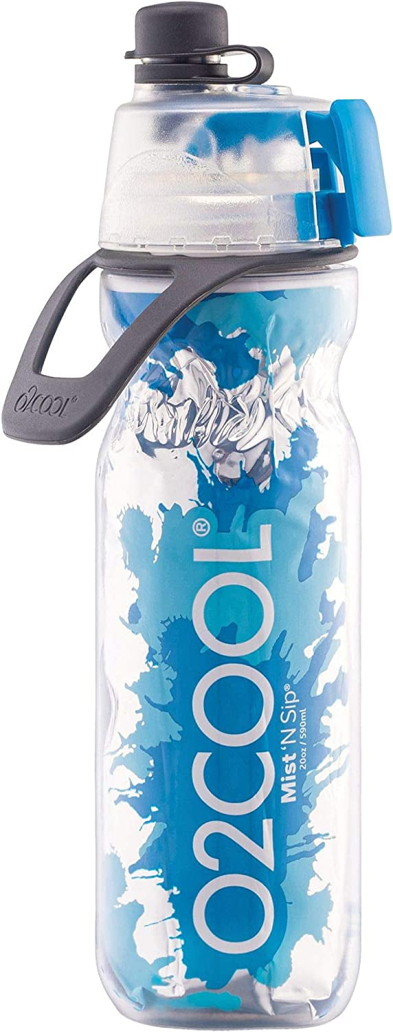 O2COOL Arcticsqueeze® Insulated Mist 'N Sip® Squeeze 20 oz., 2-in-1 Mist 'N  Sip® Function, Double-Wall Insulation, Water Bottle, Misting Water Bottle,  No Leak Water Bottle, No Sweat Water Bottle 