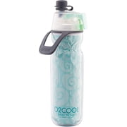 O2COOL Mist N Sip Misting Water Bottle 2-in-1 Mist And Sip Function With No Leak Pull Top Spout Reusable Sports Water Bottle - 20 oz - Yoga Green